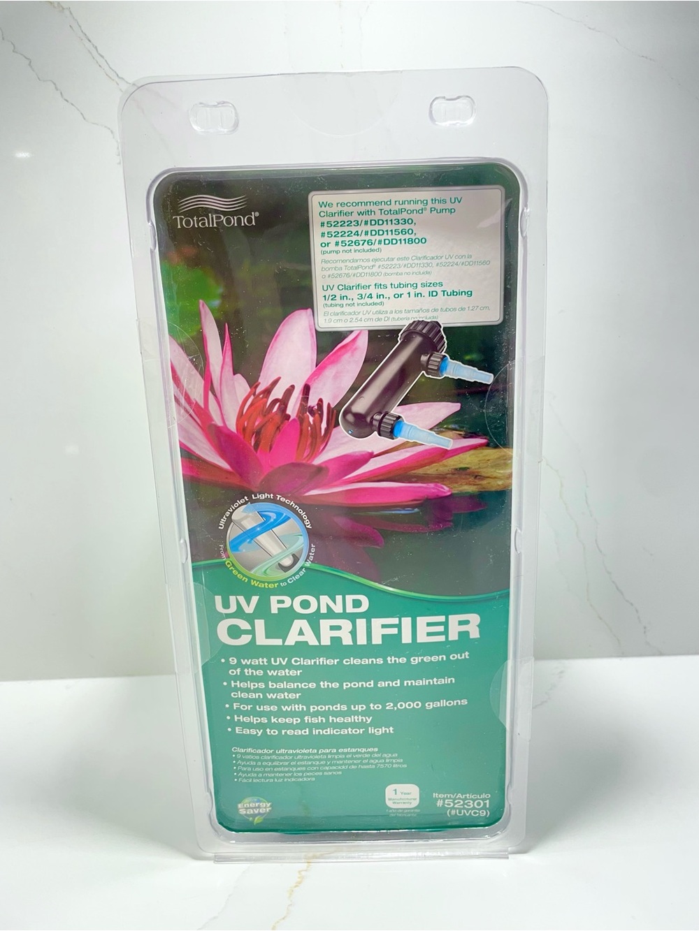 Total Pond 9W UV Clarifier Sterilize Water Light Bulb Technology, NEW, Sealed